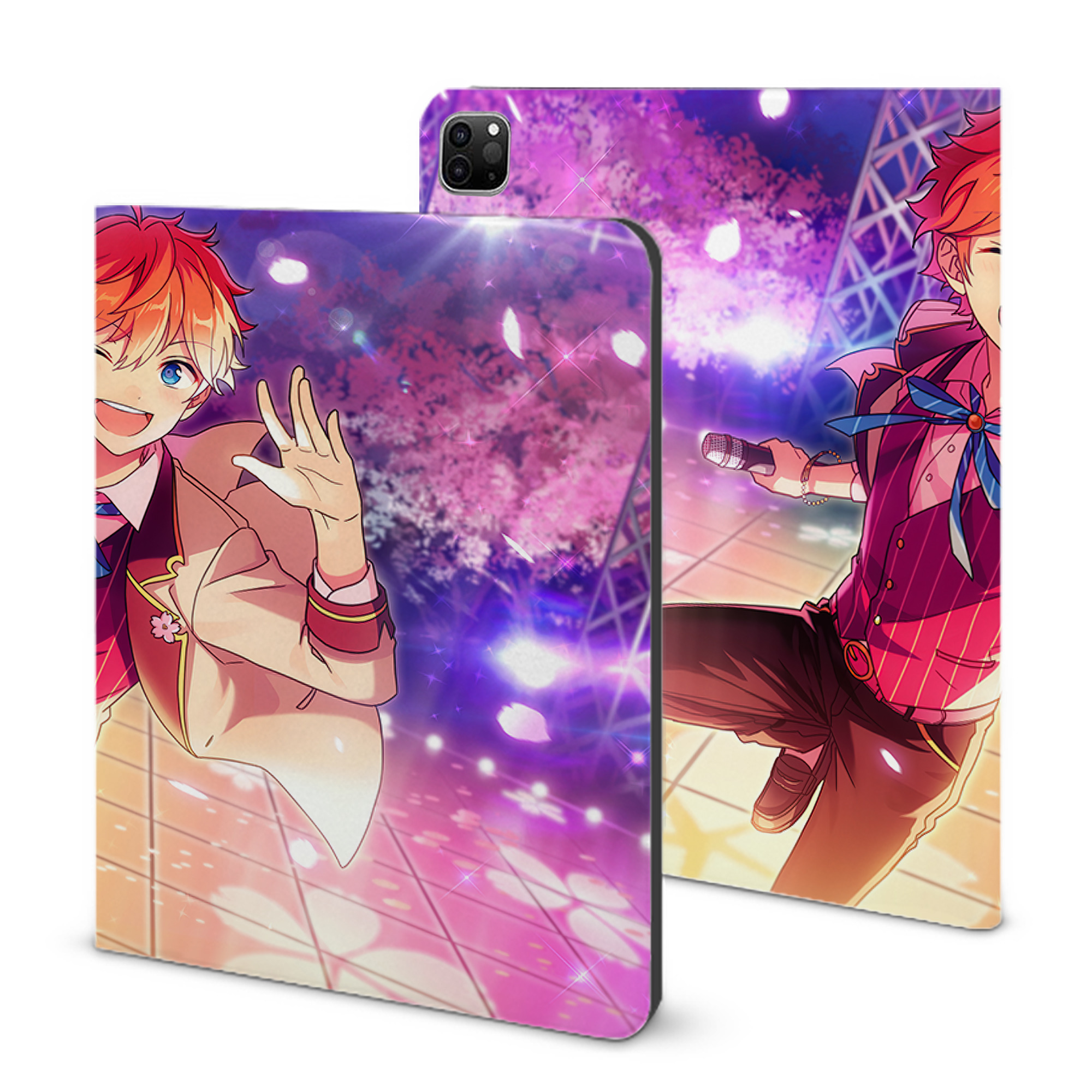 （画像用） あんさんぶるスターズ! Ensemble Stars IPad ケース ブック型 PUレザー TPU 耐衝撃 軽量 薄型 ペン収納なし 全面保護 IPad 各モデル対応